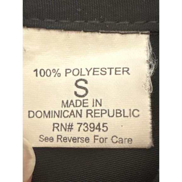 Anna Polyester Black Button Up Short Sleeve  Blouse Size S - Picture 10 of 11